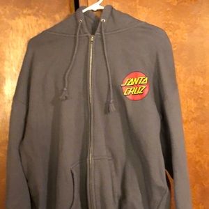 Santa Cruz Skateboard Men’s Zip-Up Hoodie